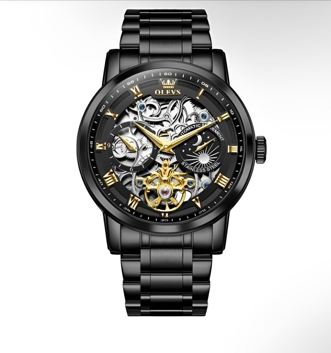 midnight skeleton automatic watch
