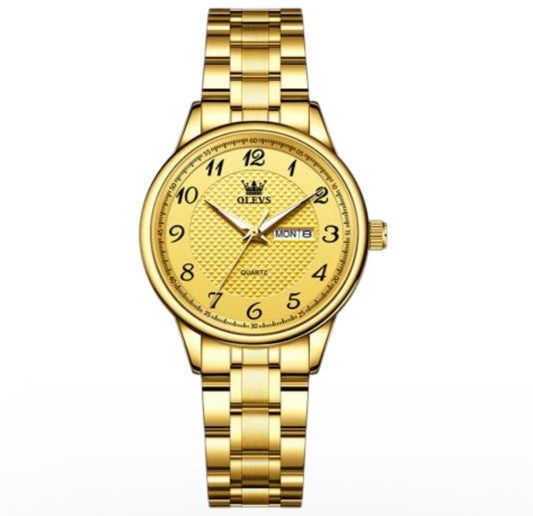 Olevs Gold-Tone Classic Quartz Watch
