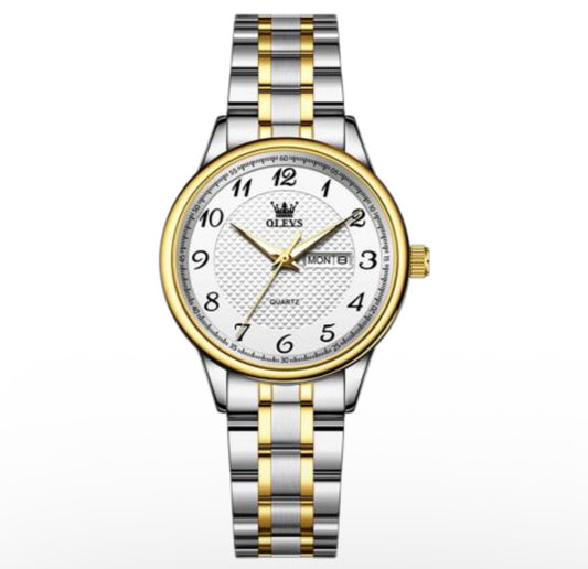 Olevs Two-Tone Stainless Steel Quartz Watch